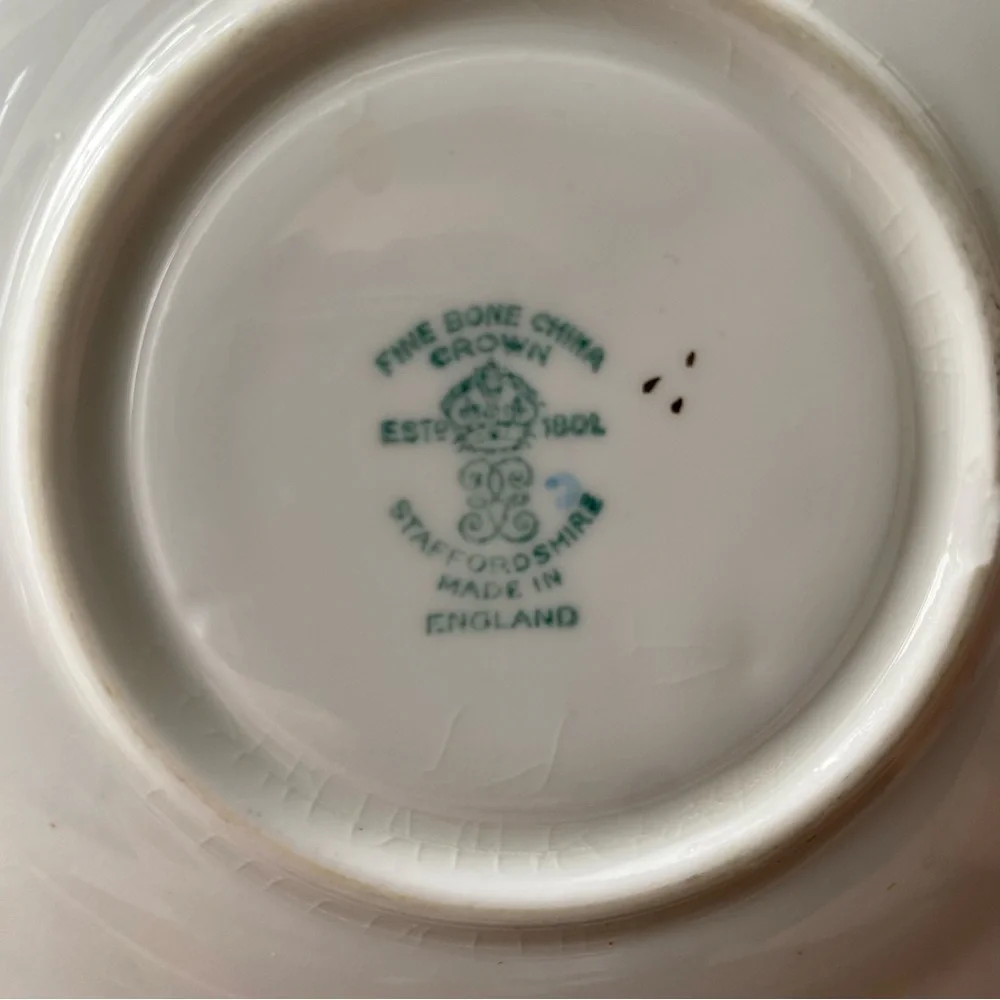 Royal Chelsea English Bone China Floral Teacup and Saucer Set EUC